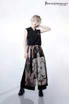 Night Instructions - Chinese Style Printed Loose Trousers