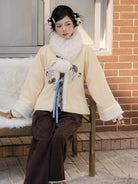 New Chinese Style Coat and Wide Leg Pants - Puppet Custard 布偶奶黄包