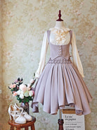 Pleated Irregular Knit Floral Slim Fit Vest and Half Skirt Set