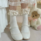 Cotton Lolita Socks Lace Bow White Socks
