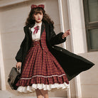 Rose Silhouette - Vintage Woolen Cape Hooded Long Coat