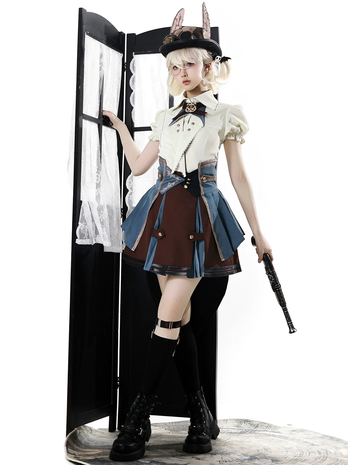 Fairyland Train Conductor - Punk Lolita Skirt Suit