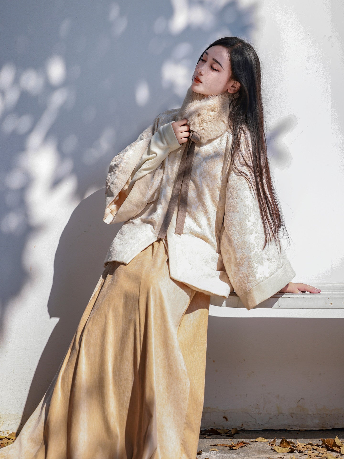 Ming Dynasty Modern Hanfu Round Collar Jacket and Elastic Skirt - Rouhua 柔华