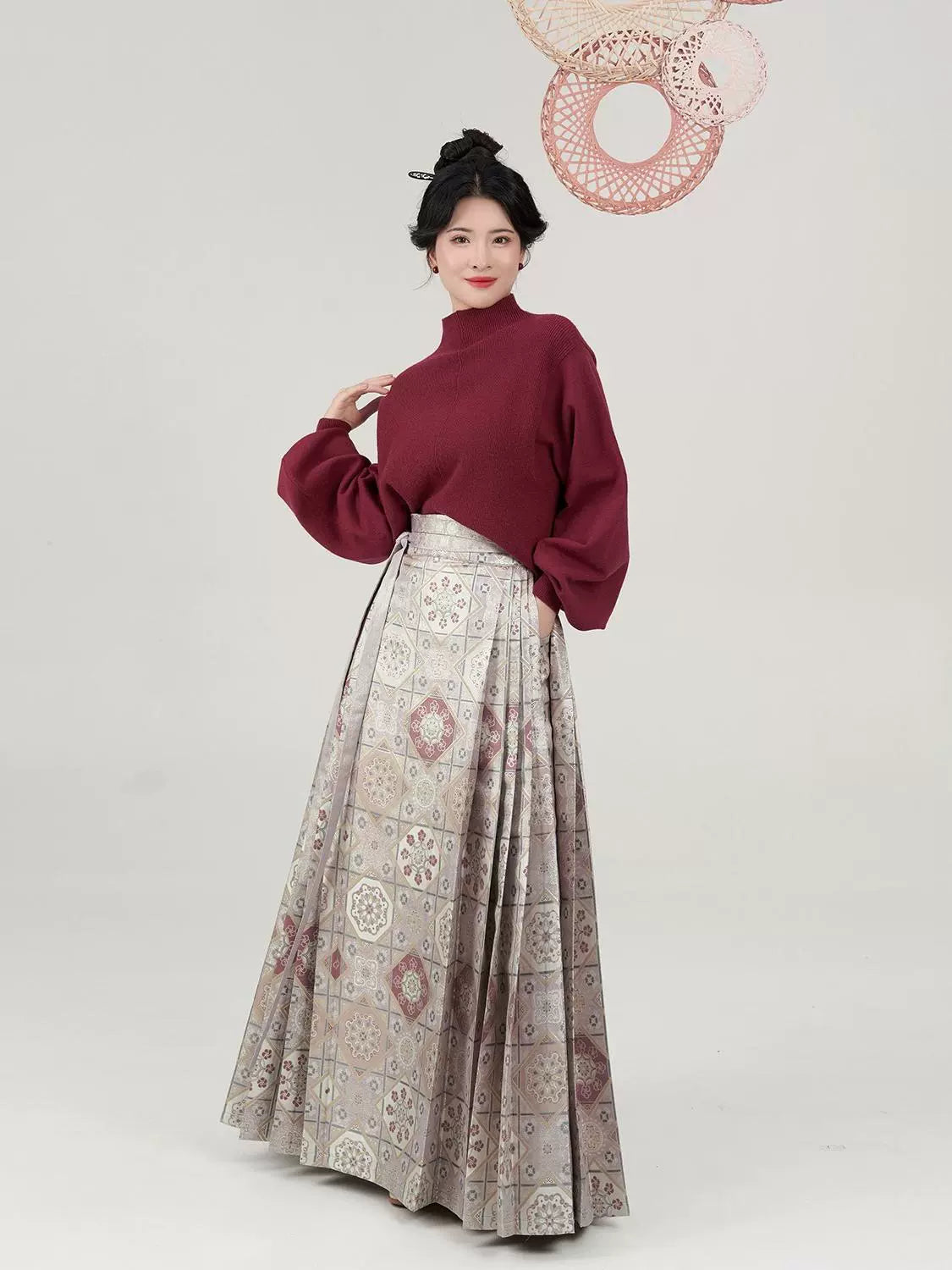 Chinese Blouse & Mamian Skirt Outfit | Wangxue 望雪