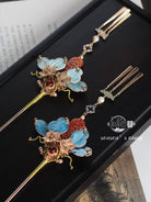 Muguang 慕光 Longing for Light New Chinese Style Crimson Tassel Hairpins
