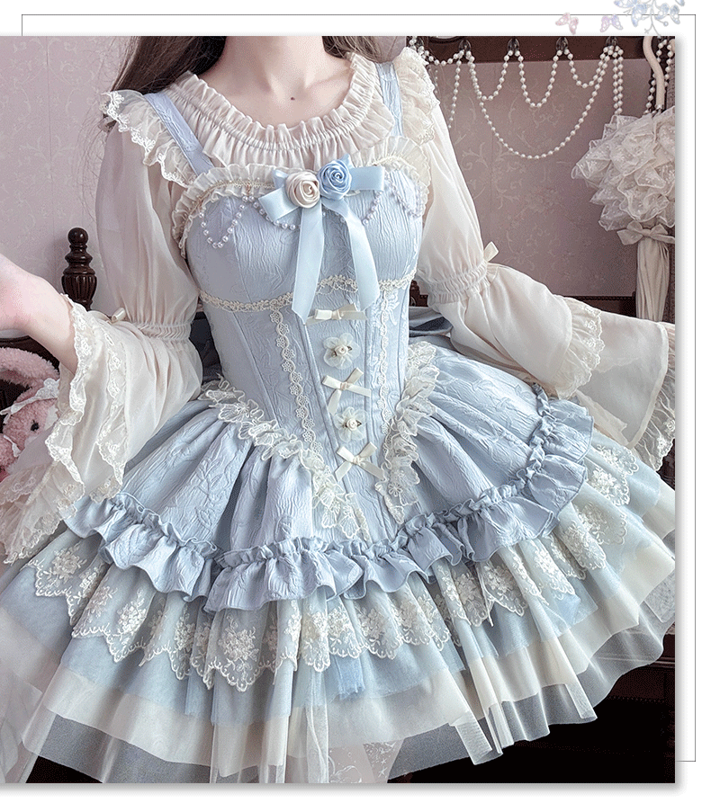 Fleeting Dreams - Ballet Style Sweet Lolita Mini JSK with Choker