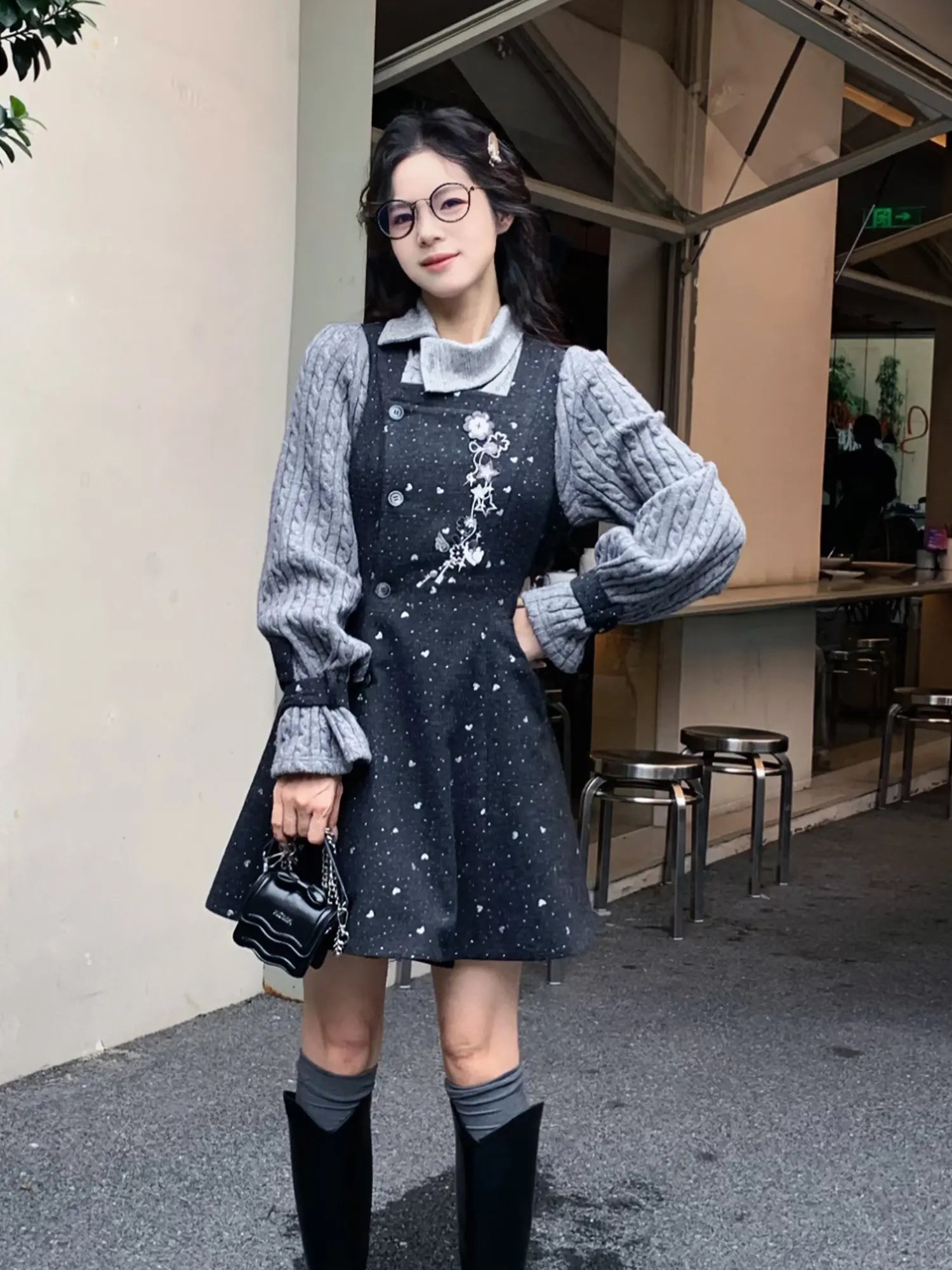 New Chinese Style Fitted Midi Dress - Little Luck 小幸运