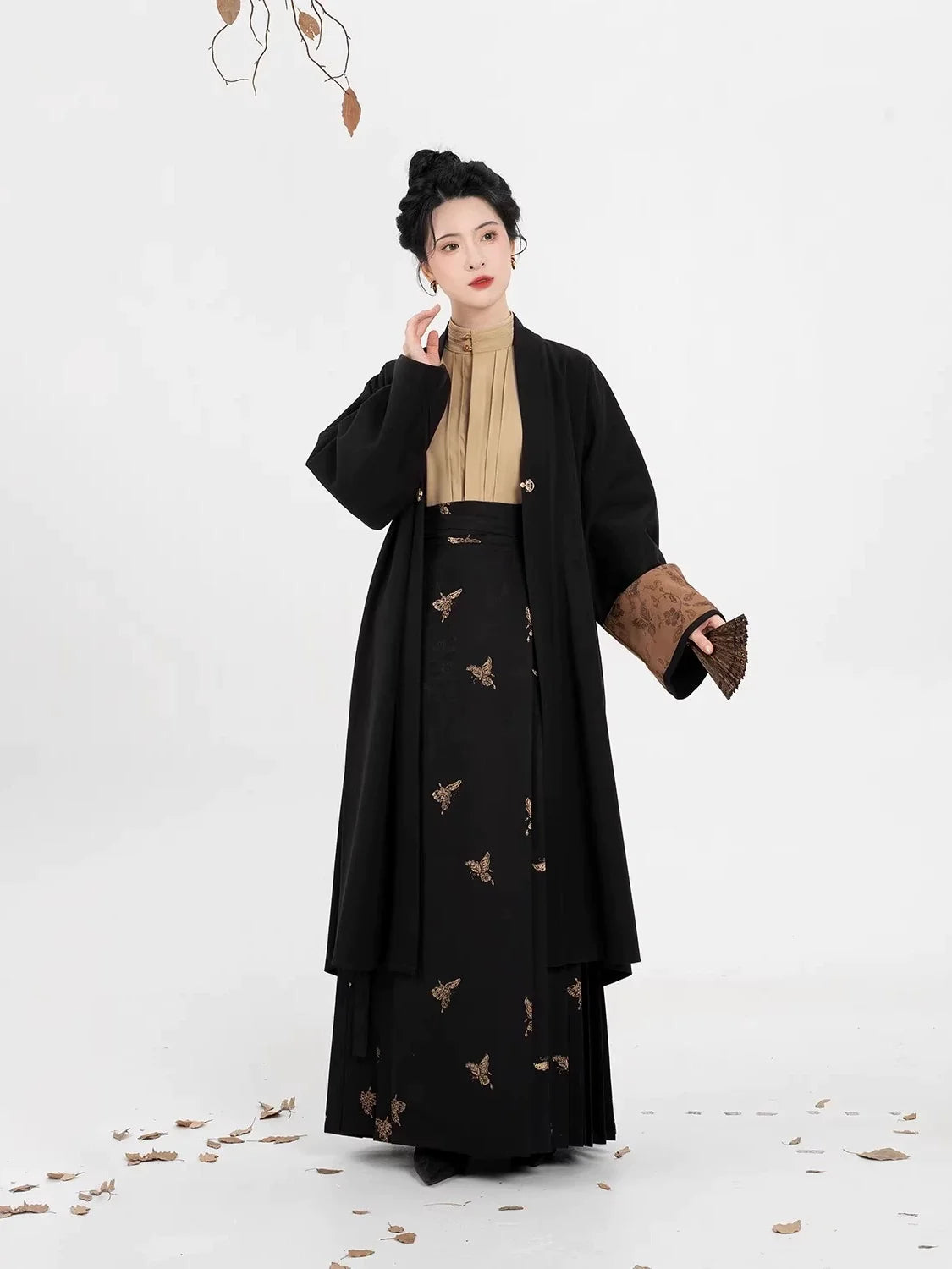 New Chinese Style Women Standing Collar Top, Mamian Skirt and Jacket - Windy Desert 长风漠州 (Preorder)