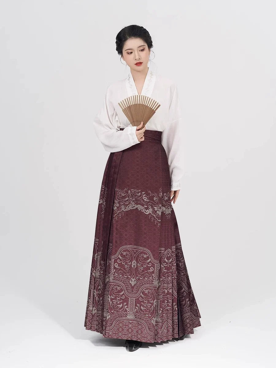 Chinese Blouse & Mamian Skirt Outfit | Chongming 重鸣