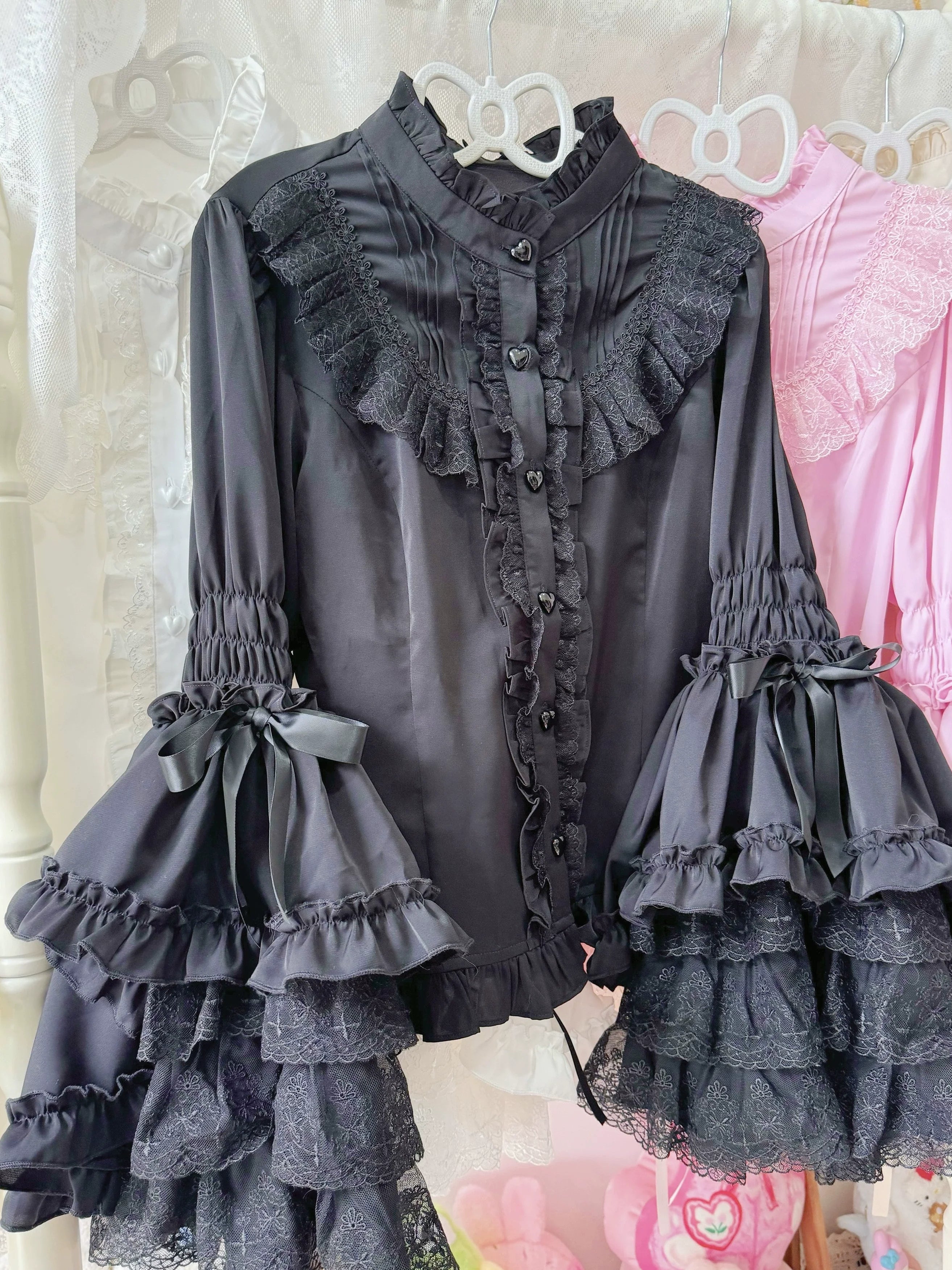 Gorgeous Sweet Lace Lolita Shirt, Hime Sleeve