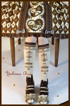 Retro Lolita Chocolate Color Cotton Socks