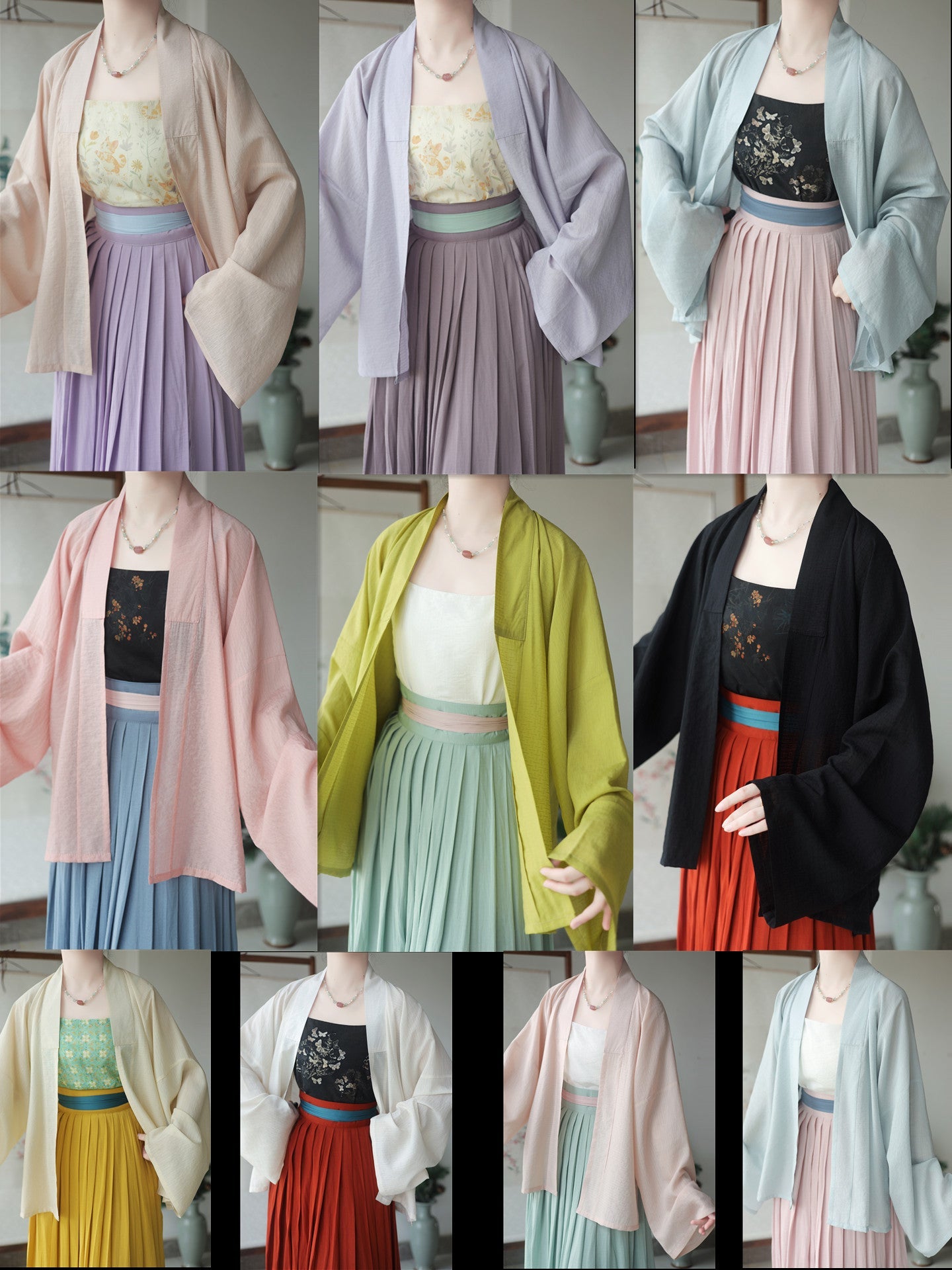 Suan Mei 酸梅 Sour Plum Song Dynasty Duanshan Various Straight Sleeve Short Tops