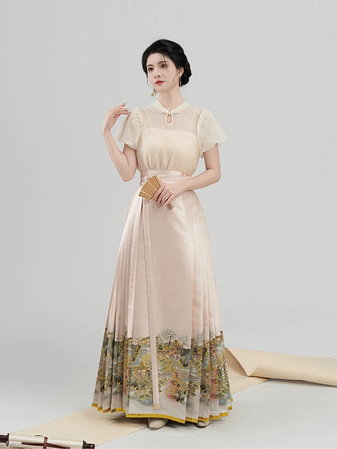 Chinese Blouse & Mamian Skirt Outfit | Nanpu 南浦