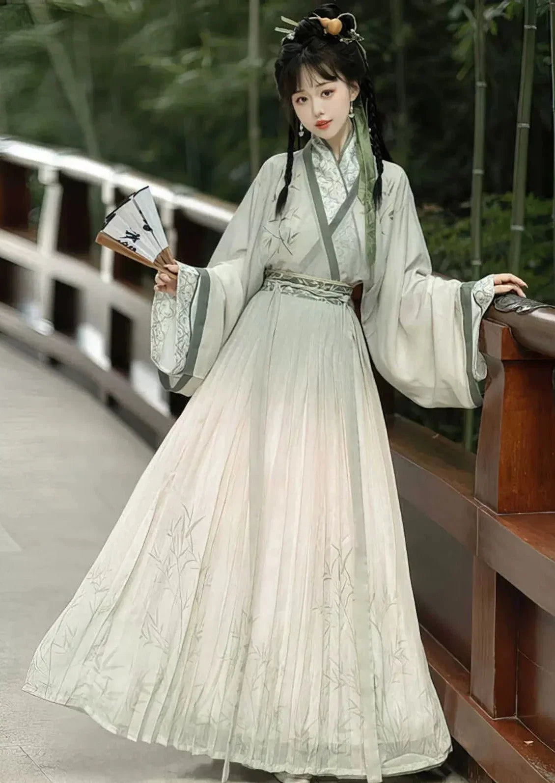 Bamboo Dyeing | Unisex 3-Pieces Hanfu Set (竹染)