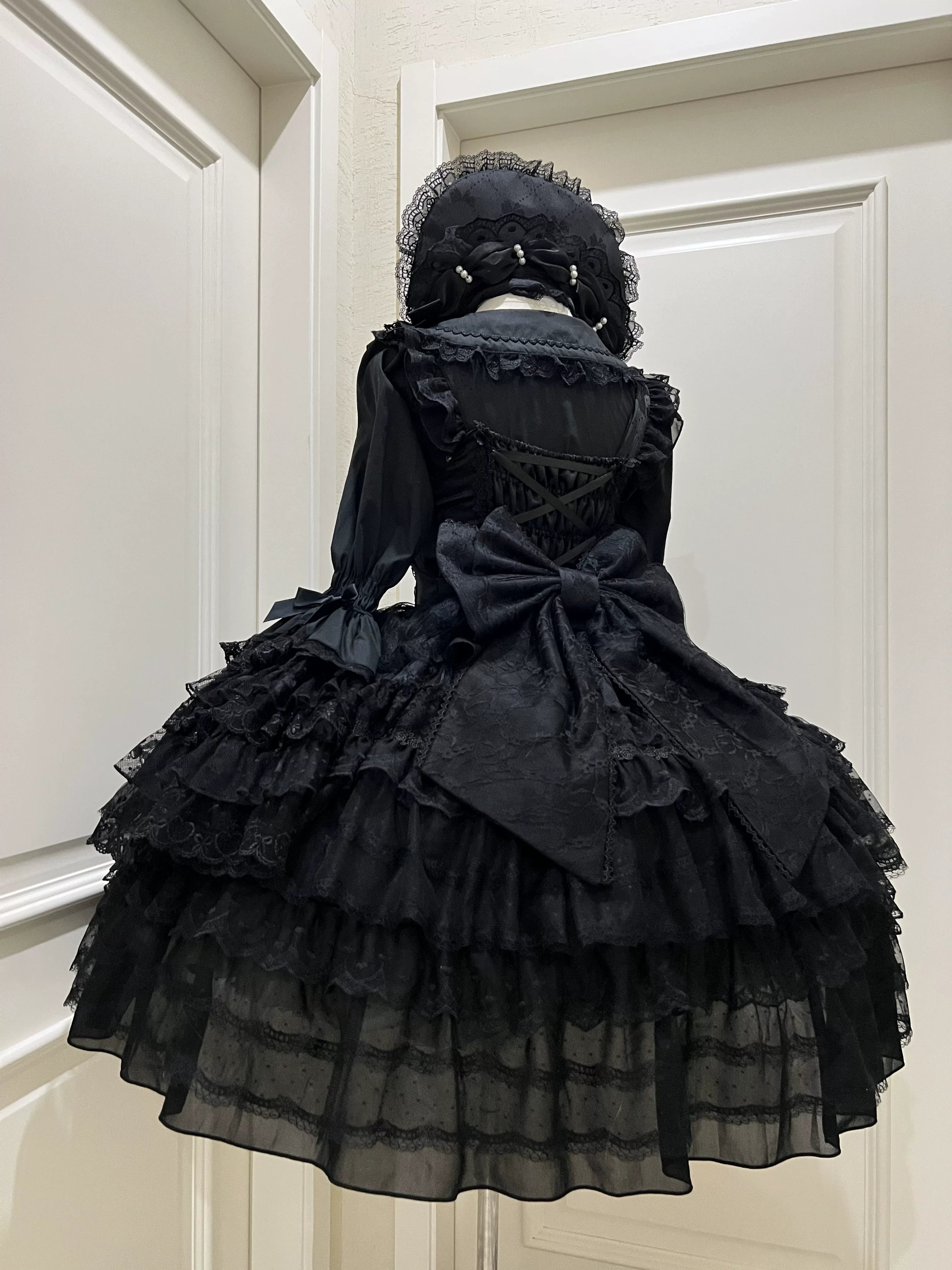 Dream Prelude - Dreamy Princess Lolita JSK Dress Suit, Tiered Lace Pink JSK Only S