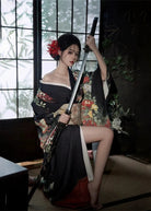 Midnight Sakura | 3-Piece Asian Kimono (夜樱)