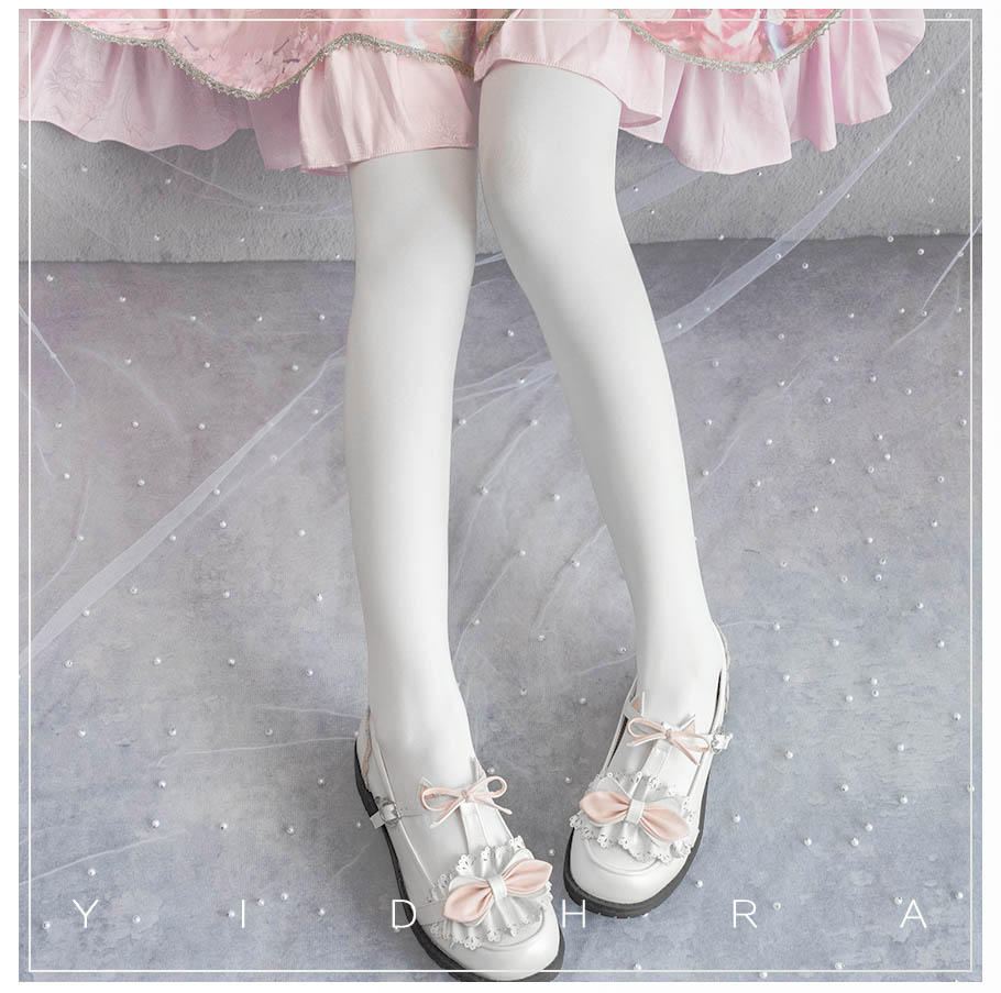 120D Daily Lolita Velvet Spring Leggings, Solid Color