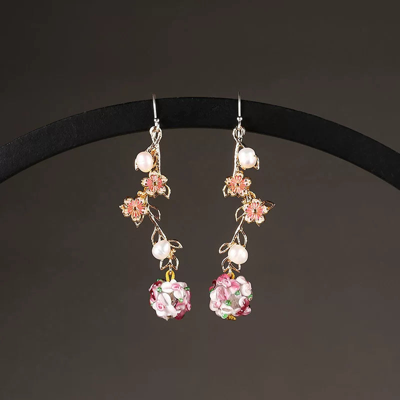 Garden Vine Floral Earrings | Cheongsam Jewelry