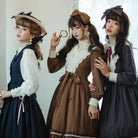 Rose Doll - Elegant Lolita Striped Fishbone Skirt