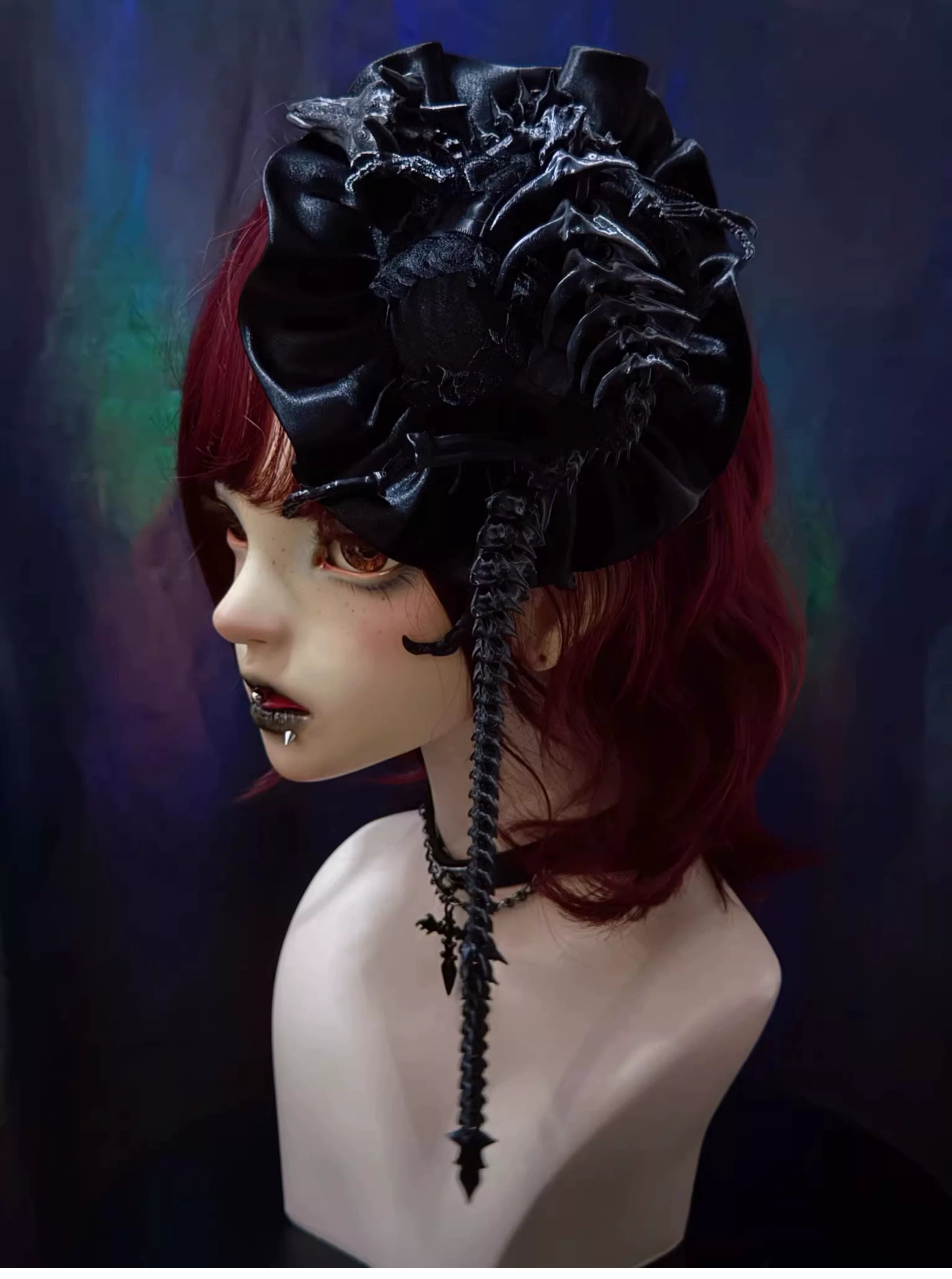 Halloween Gothic Lolita Headdress, Eyeball & Skeleton Accent