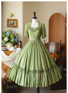 Forest Pastoral - Elegant Lolita Square Neck Long OP
