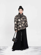 New Chinese Style Women Down Jacket Puffer Coat - Clear Mirror 镜花明 (Preorder)