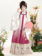 Ming Dynasty Square Collar Vest & Printed Mamian Skirt | Paper Kite 纸鸢