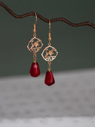 Birds and Scenery Antique Earrings | Hanfu Jewelry