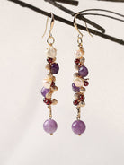 Lavender Pearl Drops Earrings | Cheongsam Jewelry