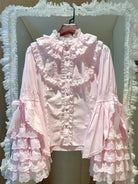 Plum Tree - Liliya's Secrets - Cotton Lolita Shirt Princess Sleeve Gorgeous Lolita Blouse
