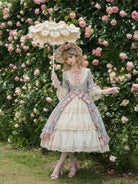 Lilyka Garden - Classic Lolita OP Dress Set Elegant Floral Wall Princess Sleeve