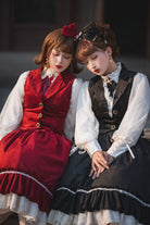 Rose Doll - Retro Lolita Vest Velvet Lolita Waistcoat