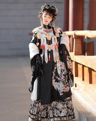 Ming Dynasty Hanfu Set with Embroidered Cloud Collar & Mamian Skirt | Fengxi 凤溪