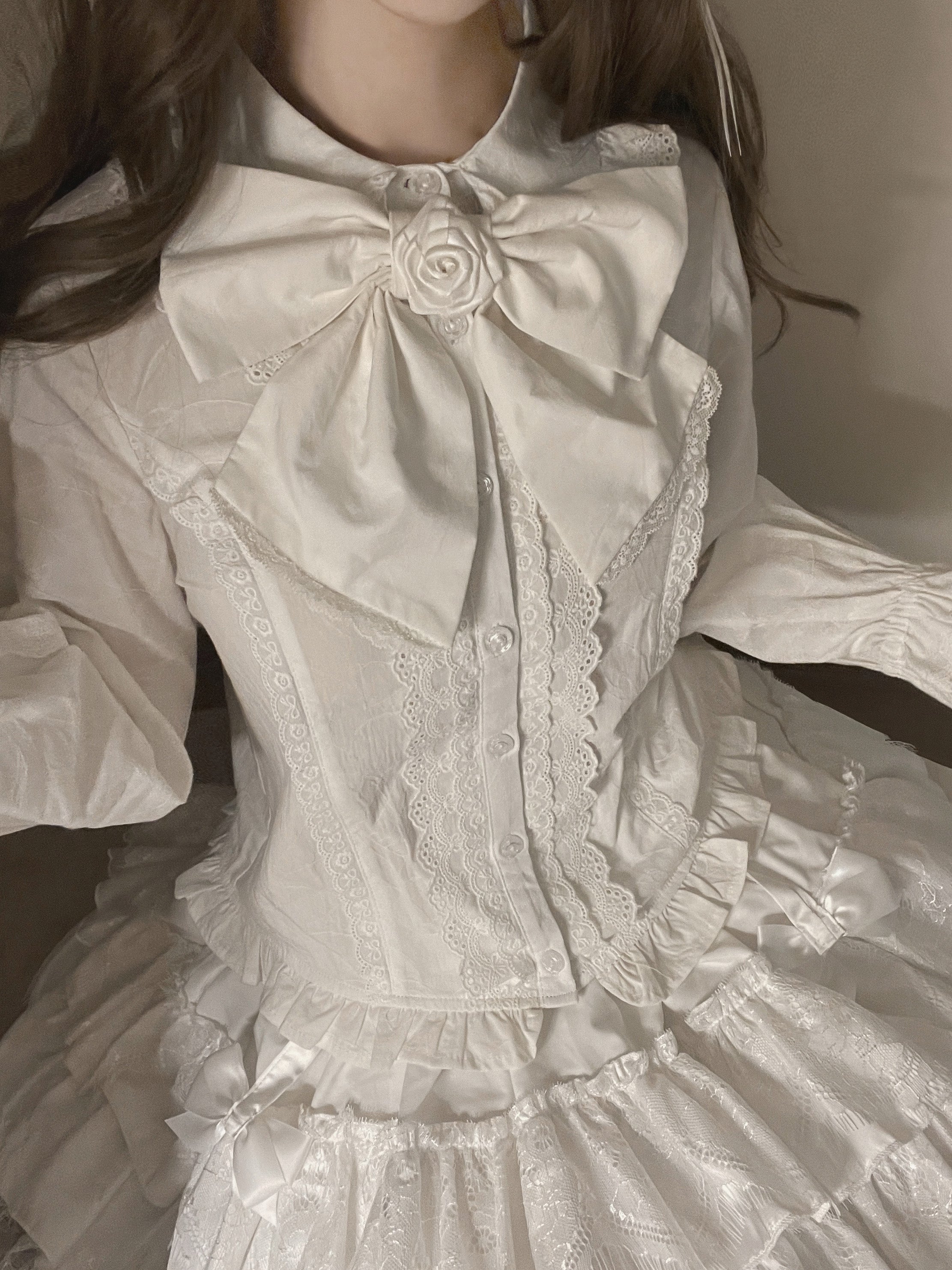 Lily - Kawaii Lolita Blouse Soft Girl Bubble Puff Sleeve