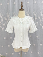 Sunflower - Sweet Lolita Peter Pan Collar Blouse, Cotton Fabric