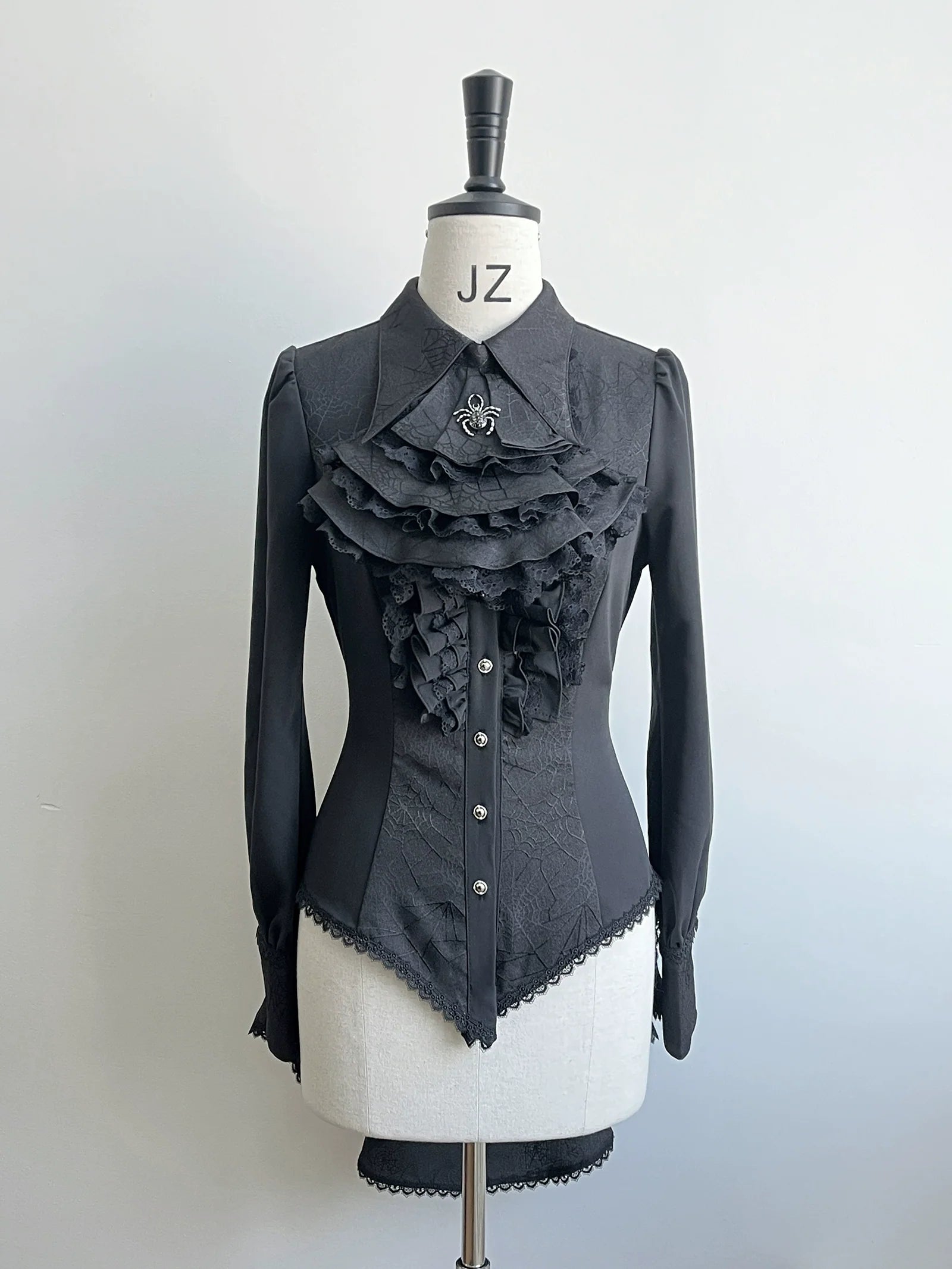 Cold Rice - Ouji Lolita Shirt With Spiderweb Pattern in Several Versions