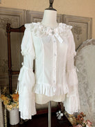 Flower Banquet - Wishing Star - Sweet Lolita Blouse Princess Sleeve Shirt and Accessories