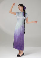 Mountain Shadow | Purple Gradient Modern Qipao (岫影)