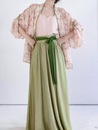 Song Dynasty Modern Hanfu Tencel Cardigan and Elastic Skirt - Four Seasons 四时春 (Preorder)