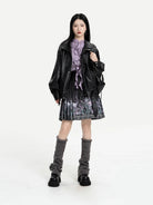 Chinese Blouse & Mini Mamian Skirt Outfit | Polar Night 极夜流光