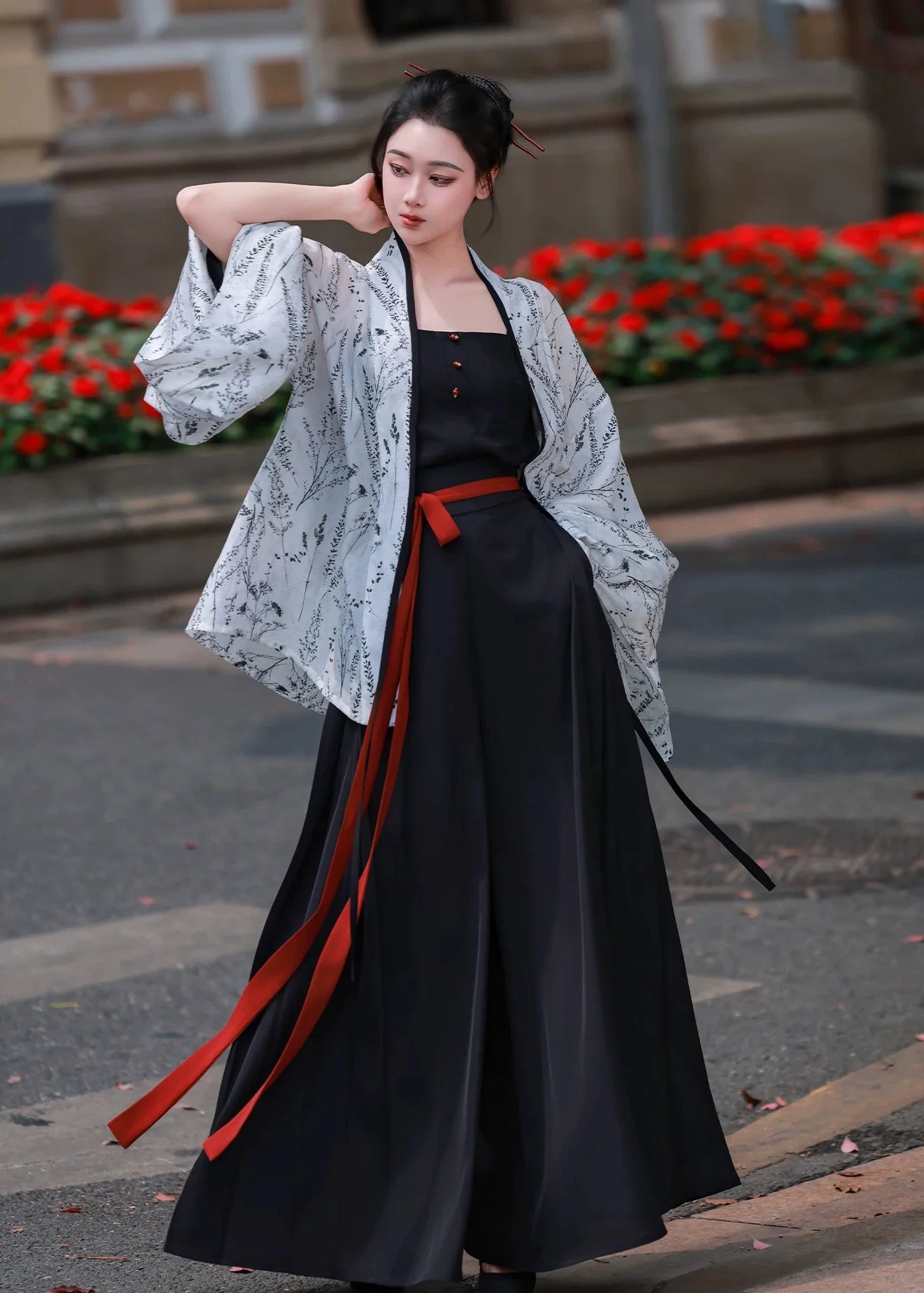 Noir Ink | Modern 3-Piece Set Jacket Tank Top & Pants (玄墨)