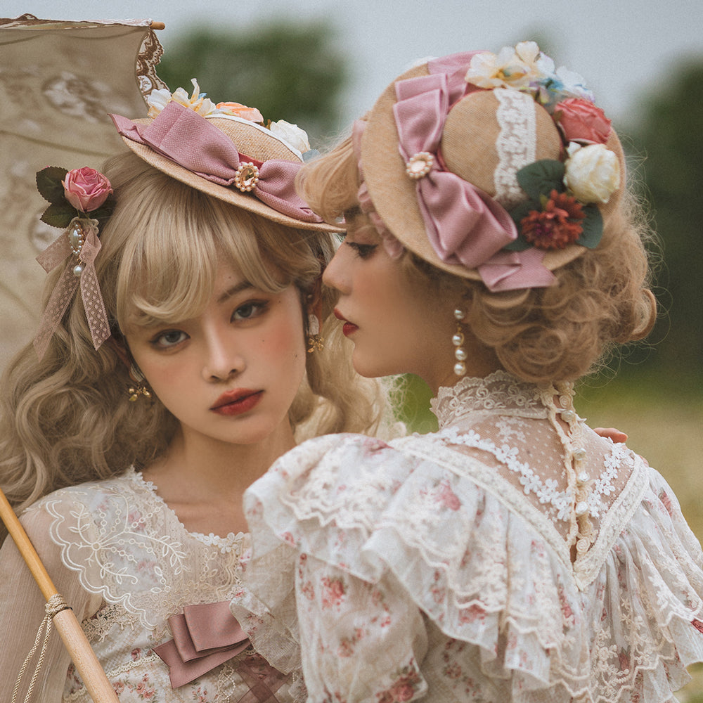 Woody Rose - Elegant Flower Lolita Hat