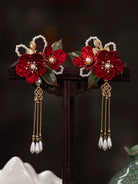 Hair Clips: Rouge Camellia