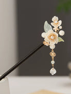 Snow Hibiscus Hair Stick | Traditional Chinese Hair Accessory