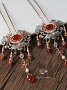 Moshang Yan 陌上烟 Mist on the Country Path Bian Zan Side Tassel Hairpin