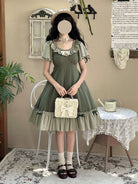 Cotton Plus Size Lolita OP Dress With Pockets & Detachable Bra Pads