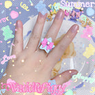 Sweet Lolita Adjustable Handmade Star Bow Lolita Ring