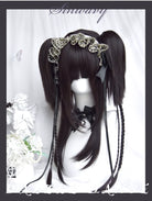 Sinwavy - Gothic Lolita Wig Black Natural Hair With Ponytails & Braids