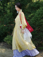 Nuan Nuan 暖暖 Cozy Modernized Ming Dynasty Floral Tieli & Baidiequn Set