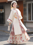 Ming Dynasty Embroidered Fleece Robe & Mamian Skirt | Velvet Flowers 花绒